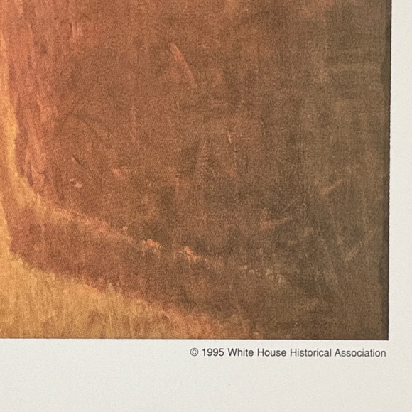 Jacqueline B Kennedy Art Print of Aaron Shikler 1970 White House Portrait - Picture 4 of 4